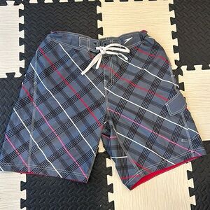 speedo swim trunks stripes board shorts mens size large